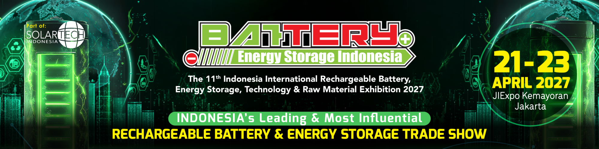 2027印尼（雅加达）国际太阳能光伏及电池储能展览会 Battery & Energy Storage Indonesia 2027