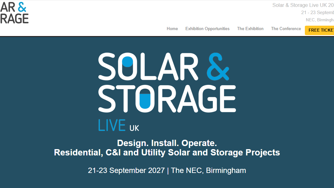 2027英国太阳能储能市场分析｜Solar & Storage Live UK出海机遇