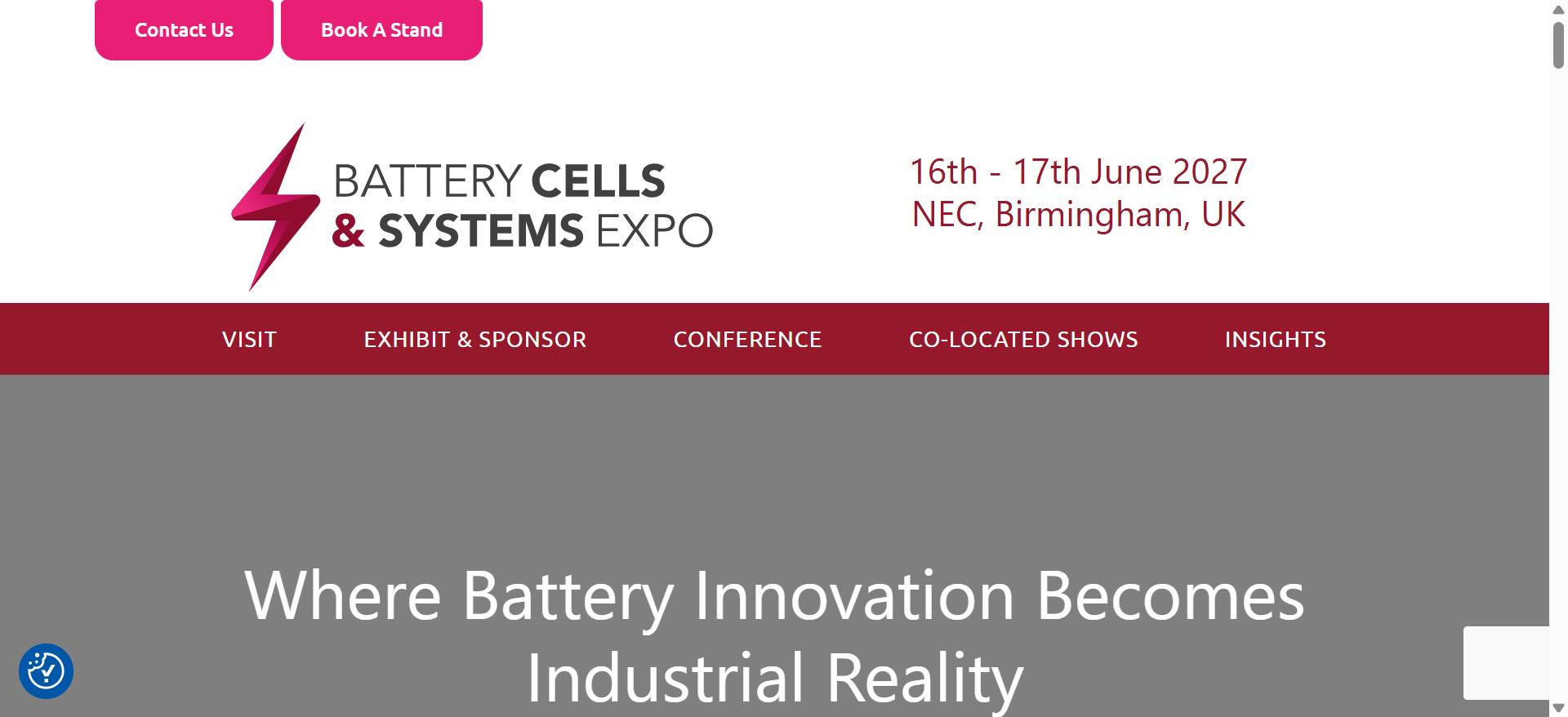 英国伯明翰电池展Battery Cells & Systems Expo 2027：六展联动与20亿英镑电池资金