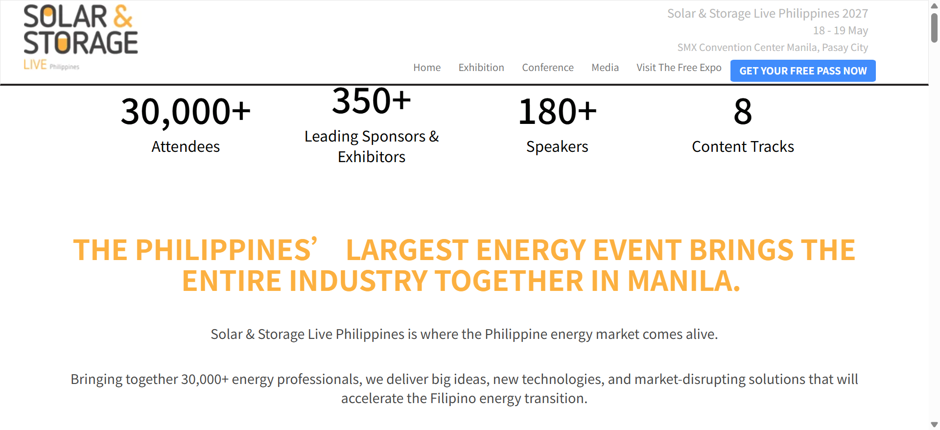 菲律宾光储展 Solar & Storage Live Philippines 2027：十年绿色拍卖25吉瓦