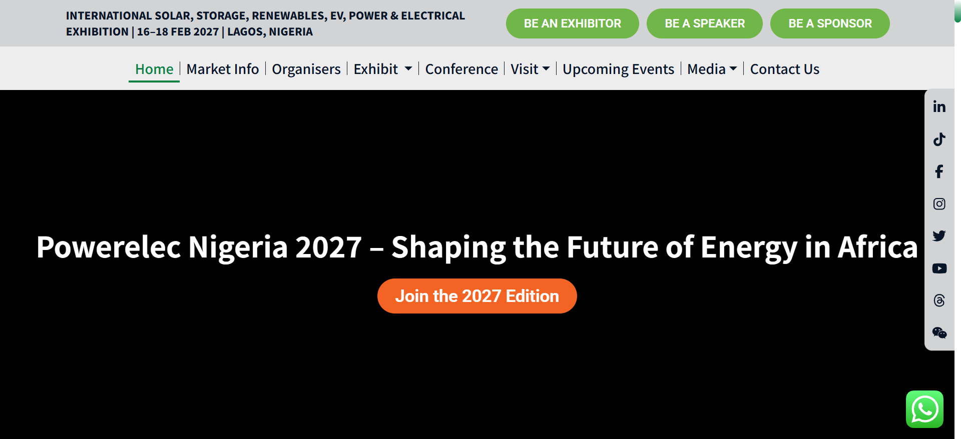 POWERELEC Nigeria 2027：第10届拉各斯电力展，300家品牌12,000名贸易观众深耕西非
