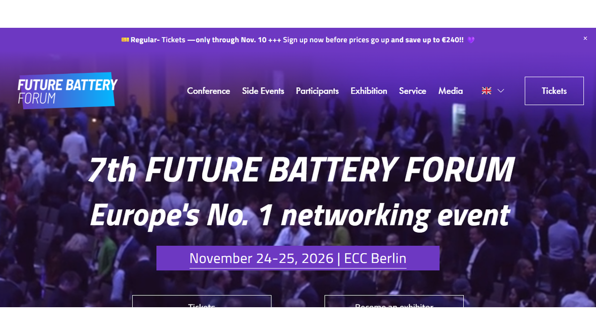 德国电池产业市场分析|Future Battery Forum 2026柏林展会推荐