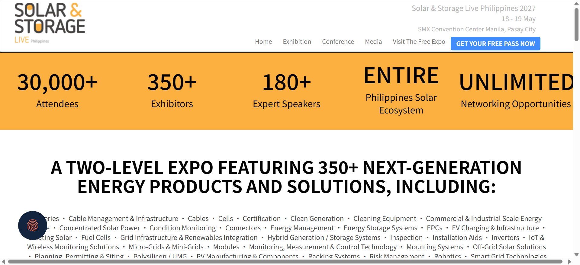 菲律宾马尼拉储能展2027：官网核实为Solar & Storage Live Philippines，5月18日举办